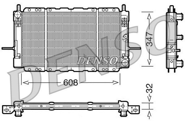 DENSO Радиатор, охлаждение двигателя DRM10085