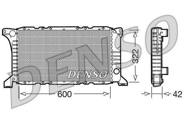 DENSO Радиатор, охлаждение двигателя DRM10097