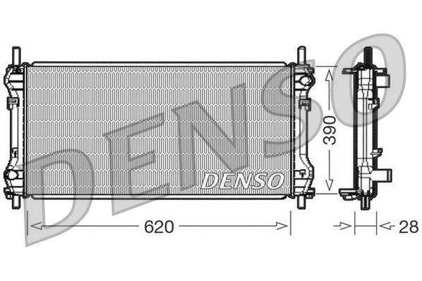 DENSO Радиатор, охлаждение двигателя DRM10102