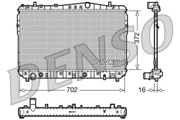 DENSO Радиатор, охлаждение двигателя DRM15002