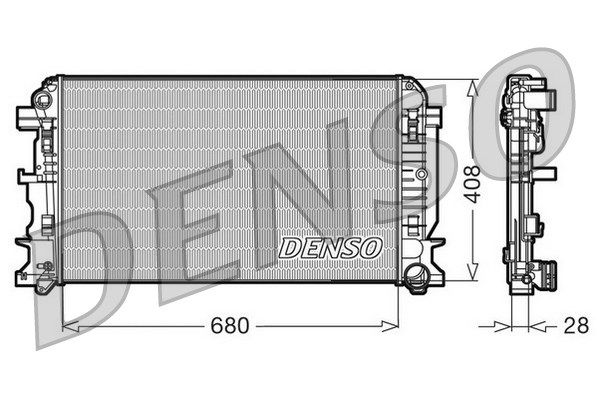 DENSO Радиатор, охлаждение двигателя DRM17009