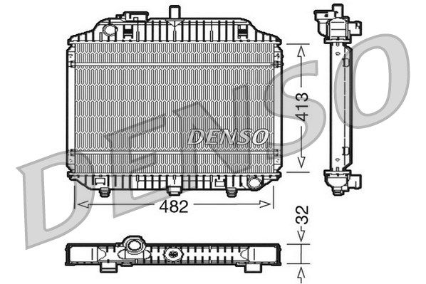 DENSO Радиатор, охлаждение двигателя DRM17010