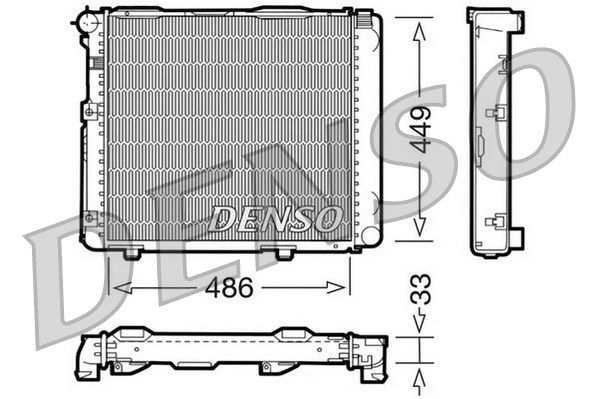 DENSO Радиатор, охлаждение двигателя DRM17068