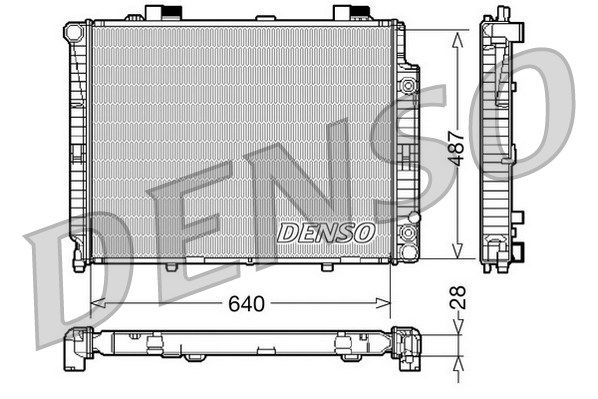 DENSO Радиатор, охлаждение двигателя DRM17088