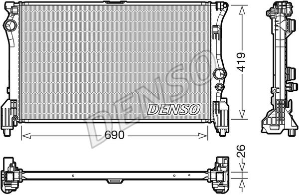 DENSO Радиатор, охлаждение двигателя DRM17112