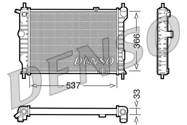 DENSO Радиатор, охлаждение двигателя DRM20010
