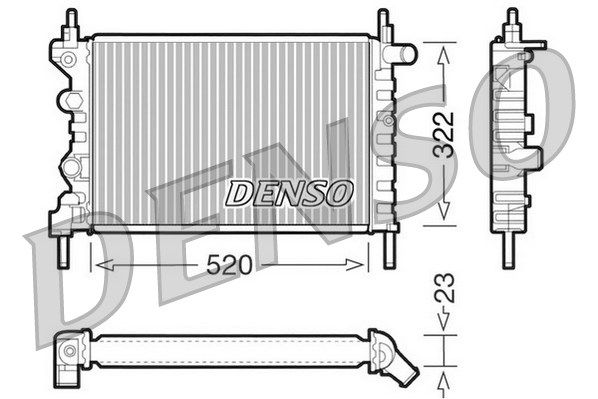 DENSO Радиатор, охлаждение двигателя DRM20031
