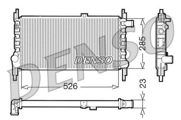 DENSO Радиатор, охлаждение двигателя DRM20035