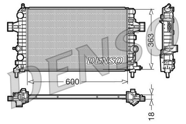 DENSO Радиатор, охлаждение двигателя DRM20103