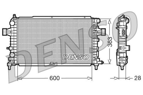 DENSO Радиатор, охлаждение двигателя DRM20105