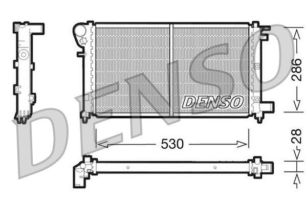 DENSO Радиатор, охлаждение двигателя DRM21002