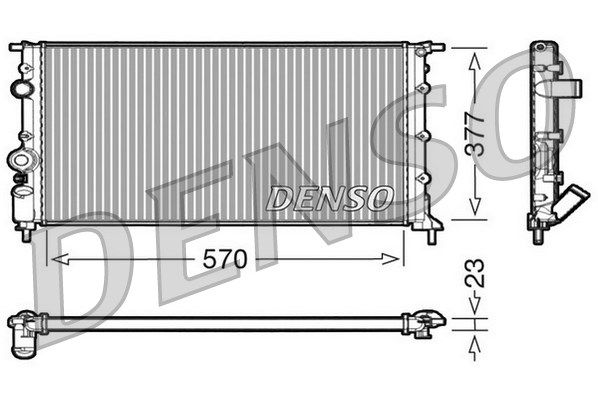 DENSO Радиатор, охлаждение двигателя DRM23054