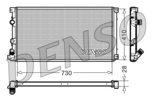 DENSO Радиатор, охлаждение двигателя DRM23090