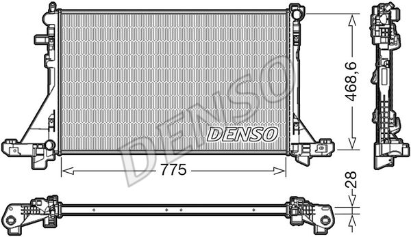 DENSO Радиатор, охлаждение двигателя DRM23093