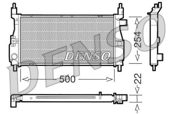 DENSO Радиатор, охлаждение двигателя DRM24003
