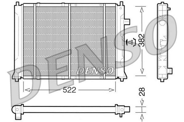 DENSO Радиатор, охлаждение двигателя DRM24014