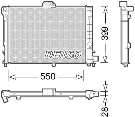 DENSO Радиатор, охлаждение двигателя DRM25010