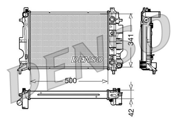 DENSO Радиатор, охлаждение двигателя DRM25012