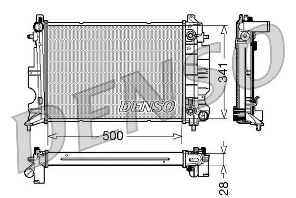 DENSO Радиатор, охлаждение двигателя DRM25013