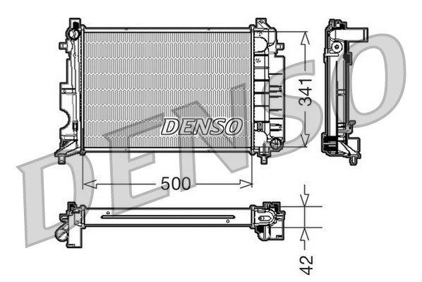 DENSO Радиатор, охлаждение двигателя DRM25014
