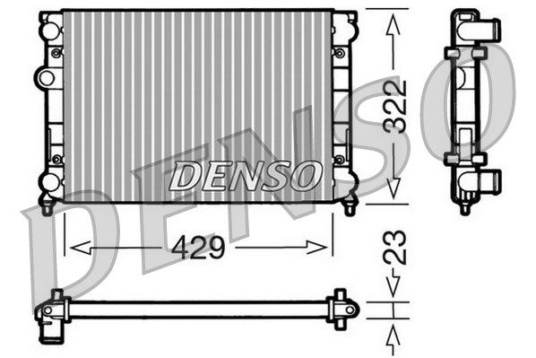 DENSO Радиатор, охлаждение двигателя DRM32007