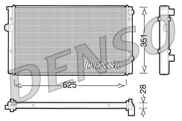 DENSO Радиатор, охлаждение двигателя DRM32008