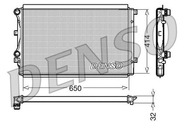 DENSO Радиатор, охлаждение двигателя DRM32015