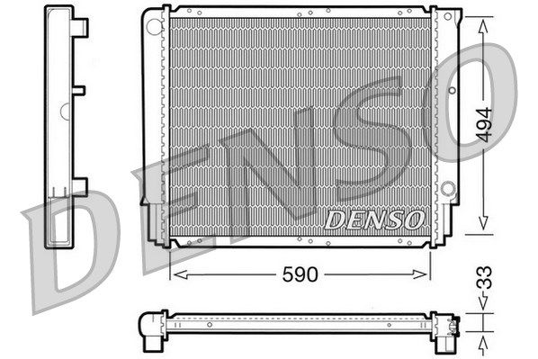 DENSO Радиатор, охлаждение двигателя DRM33050