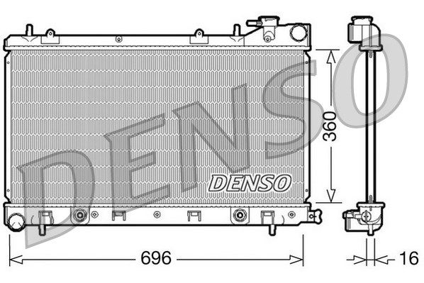 DENSO Радиатор, охлаждение двигателя DRM36002