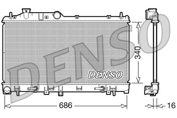 DENSO Радиатор, охлаждение двигателя DRM36008