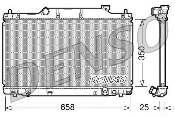 DENSO Радиатор, охлаждение двигателя DRM40007