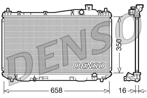 DENSO Радиатор, охлаждение двигателя DRM40009