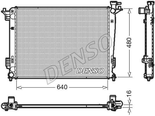 DENSO Радиатор, охлаждение двигателя DRM41003