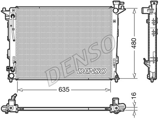 DENSO Радиатор, охлаждение двигателя DRM41005