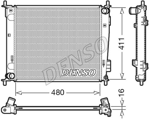 DENSO Радиатор, охлаждение двигателя DRM43003