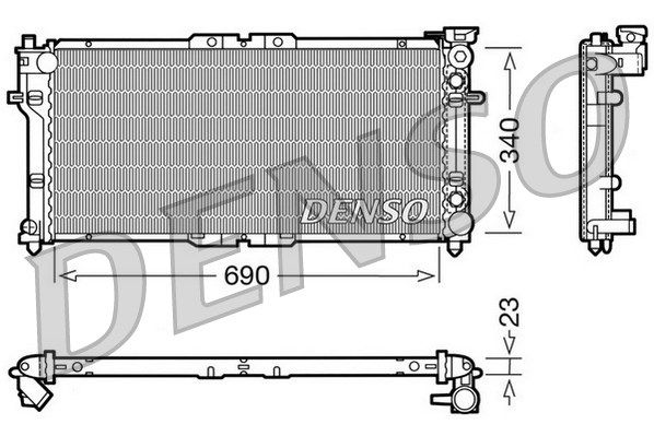 DENSO Радиатор, охлаждение двигателя DRM44004