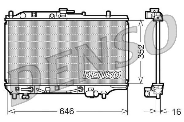 DENSO Радиатор, охлаждение двигателя DRM44005