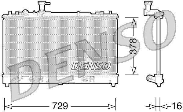 DENSO Радиатор, охлаждение двигателя DRM44026