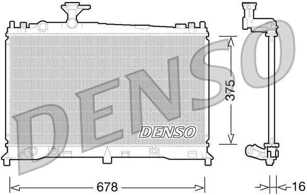 DENSO Радиатор, охлаждение двигателя DRM44027