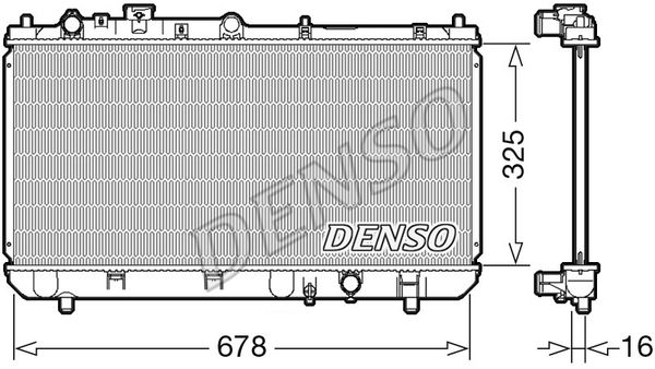 DENSO Радиатор, охлаждение двигателя DRM44032