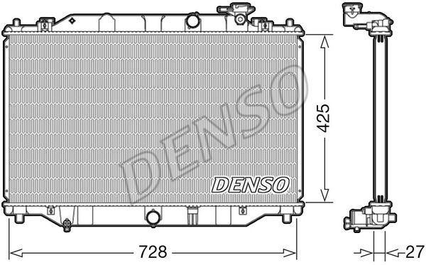 DENSO Радиатор, охлаждение двигателя DRM44040