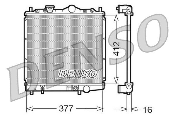 DENSO Радиатор, охлаждение двигателя DRM45001