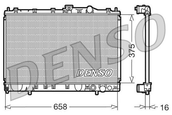 DENSO Радиатор, охлаждение двигателя DRM45002