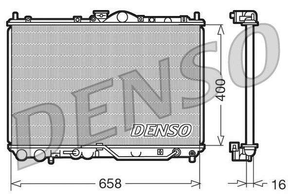DENSO Радиатор, охлаждение двигателя DRM45011