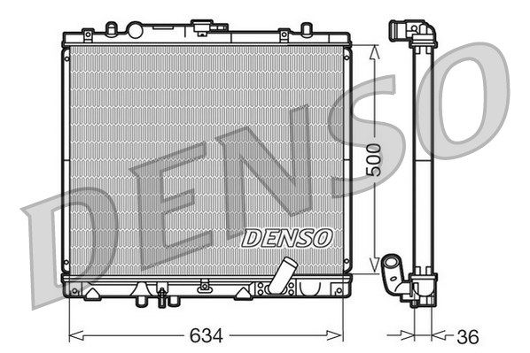 DENSO Радиатор, охлаждение двигателя DRM45020
