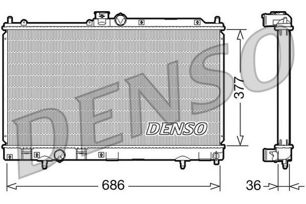 DENSO Радиатор, охлаждение двигателя DRM45022