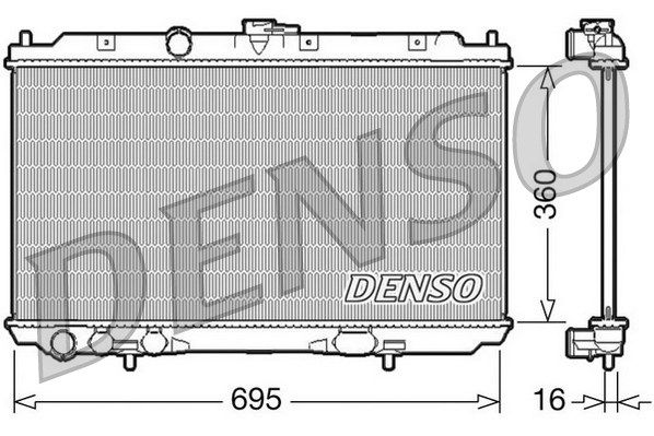 DENSO Радиатор, охлаждение двигателя DRM46027