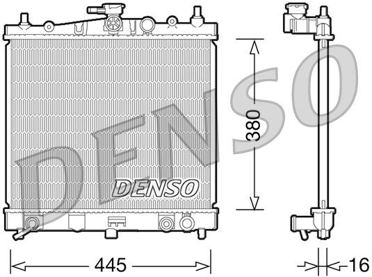 DENSO Радиатор, охлаждение двигателя DRM46036