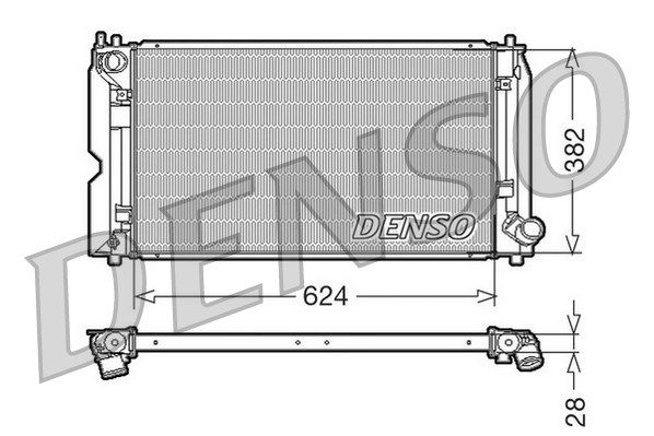 DENSO Радиатор, охлаждение двигателя DRM50012