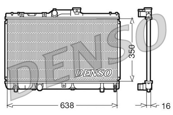 DENSO Радиатор, охлаждение двигателя DRM50013
